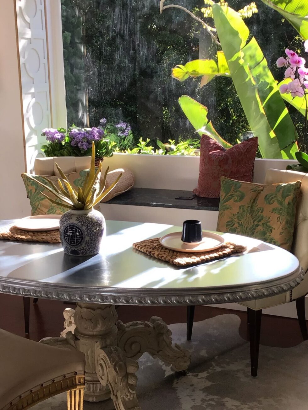 Upgrade Your Holiday Dining with A Cast Zinc Tabletop